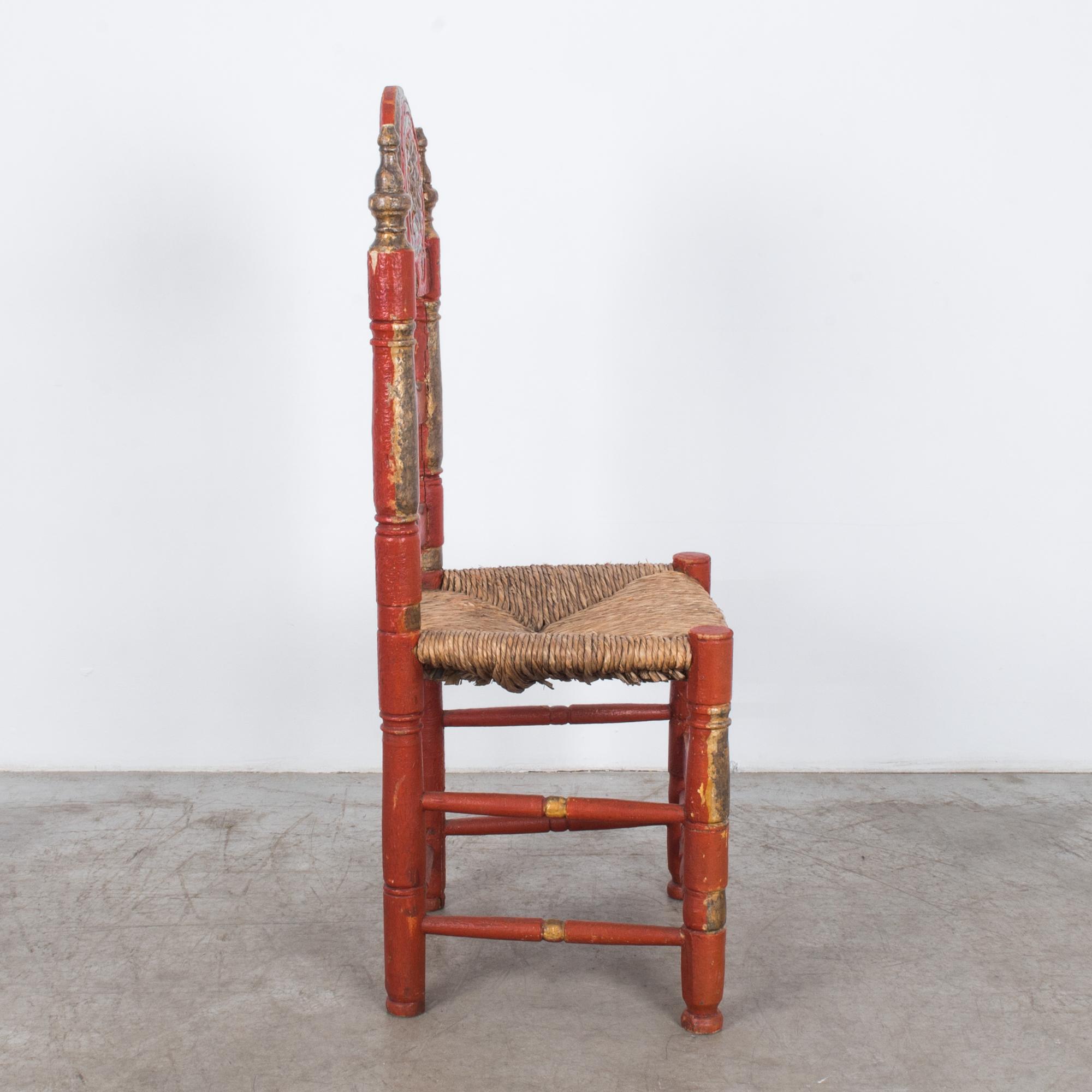 Polychromed Vintage Italian Wooden Chair