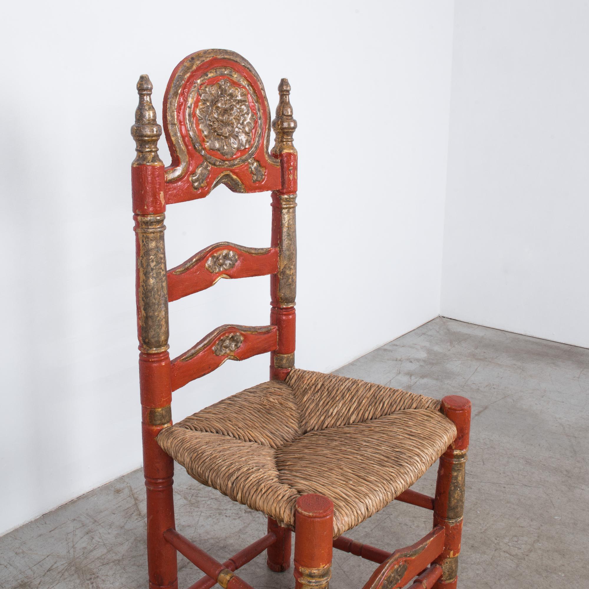 Giltwood Vintage Italian Wooden Chair
