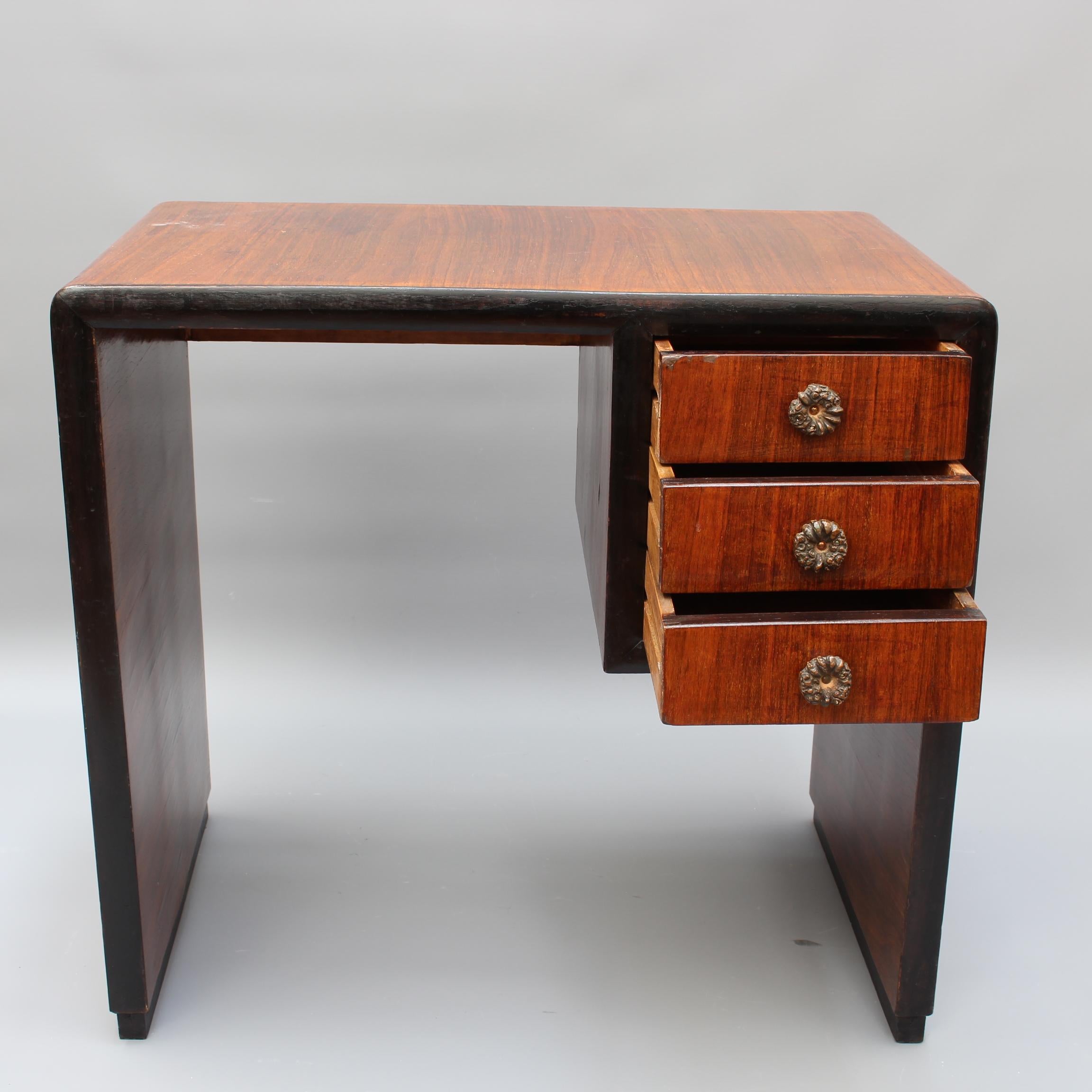 Vintage Italian Wooden Desk, circa 1970s 6