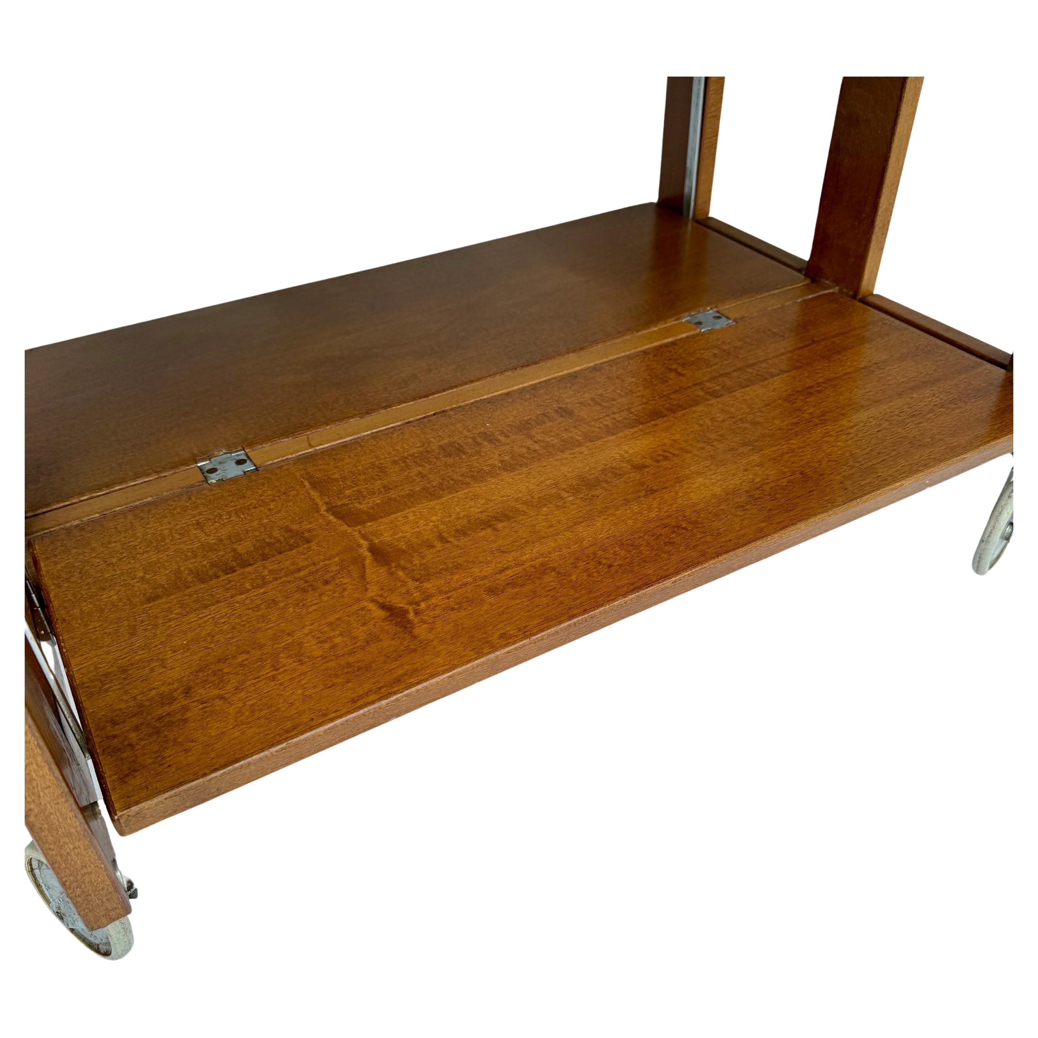 Carro de bar plegable de madera italiano vintage by Ciatti siglo XX en venta