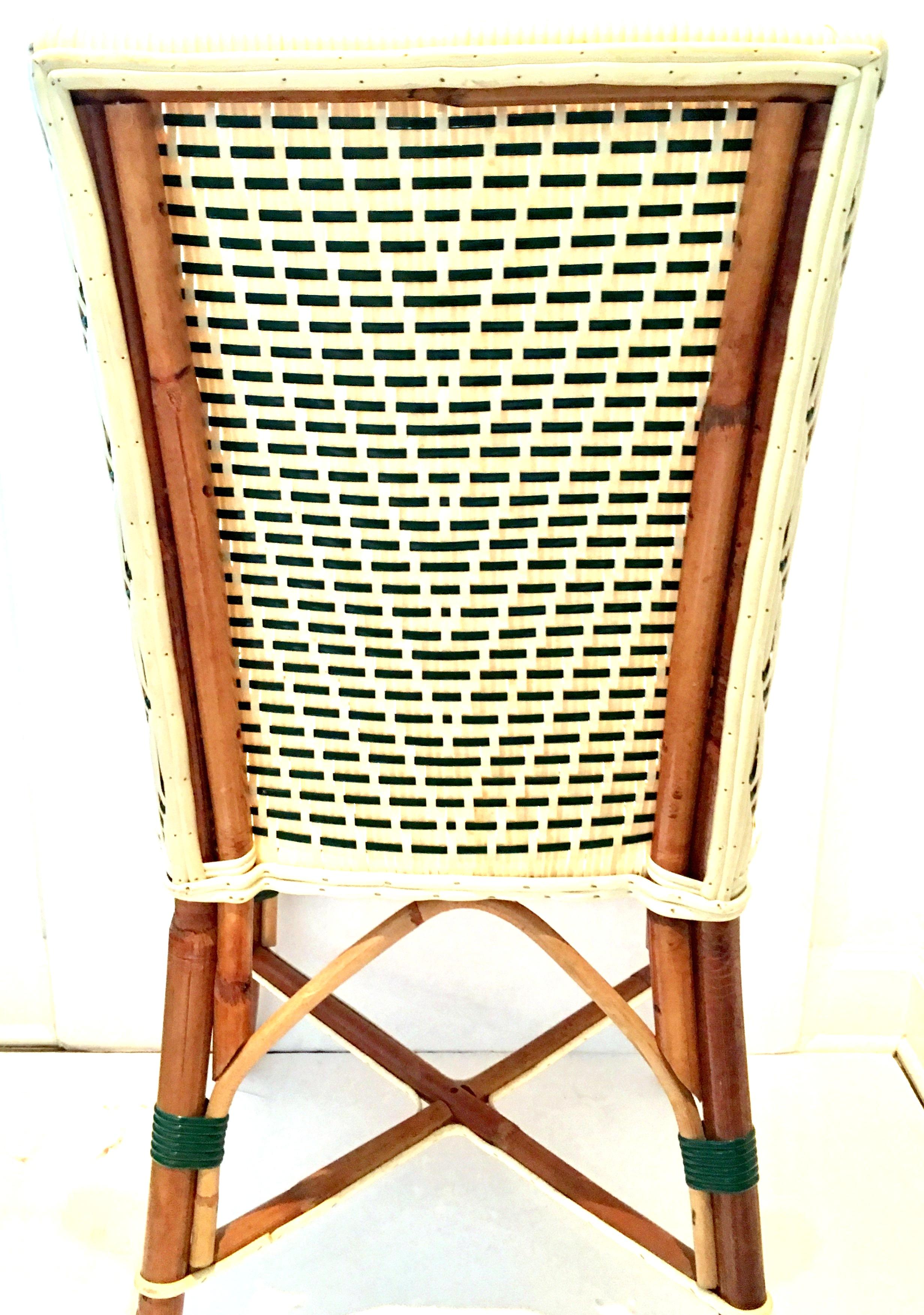 Vintage Italian Woven Rattan Bistro Chair 1