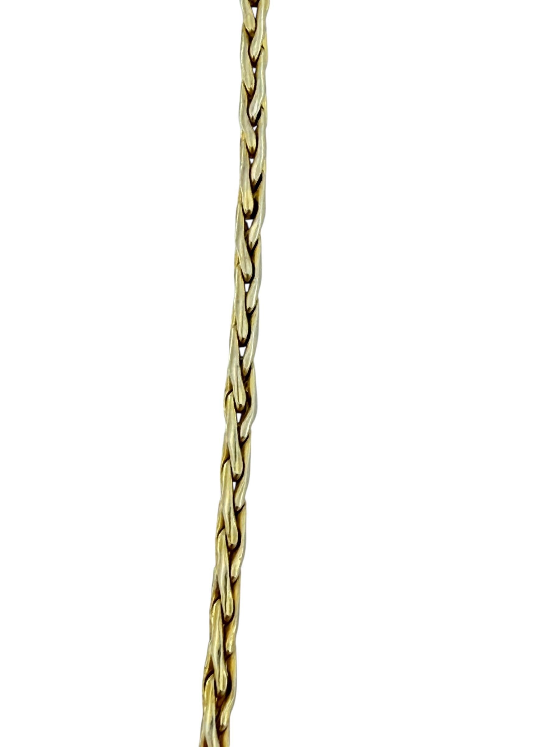 Collana d'epoca in oro giallo e bianco con 3,0ct di diamanti naturali in vendita 3