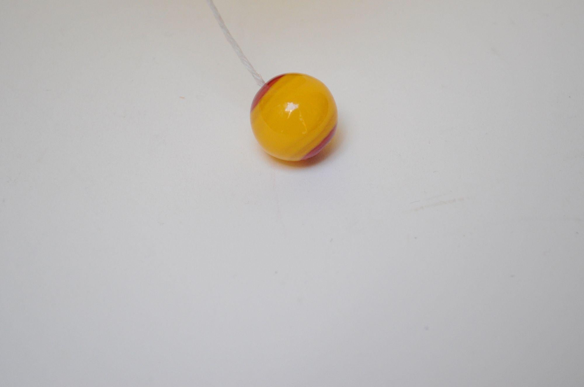 Vintage Italian Yellow Balloon Table Lamp / Sconce by Yves Christin for Bilumen 4