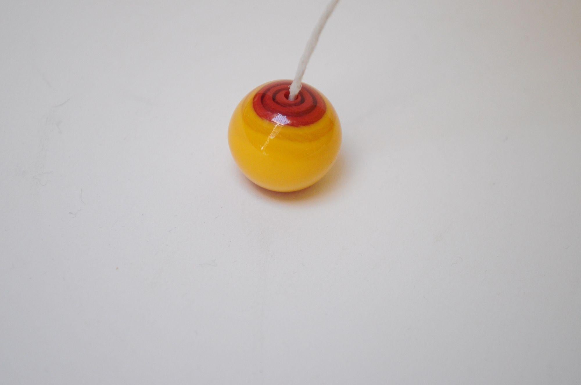 Vintage Italian Yellow Balloon Table Lamp / Sconce by Yves Christin for Bilumen 5