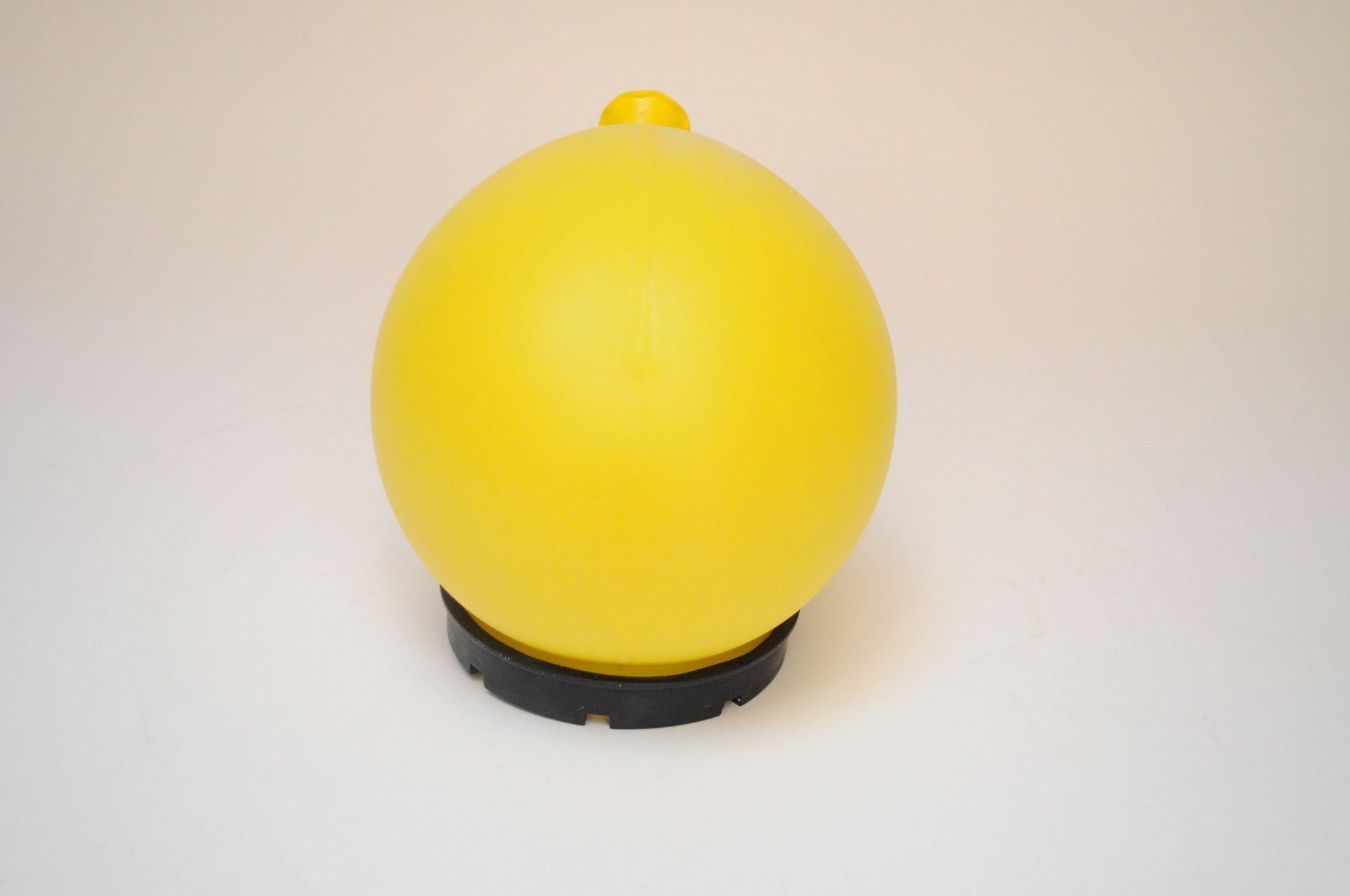 Post-Modern Vintage Italian Yellow Balloon Table Lamp / Sconce by Yves Christin for Bilumen