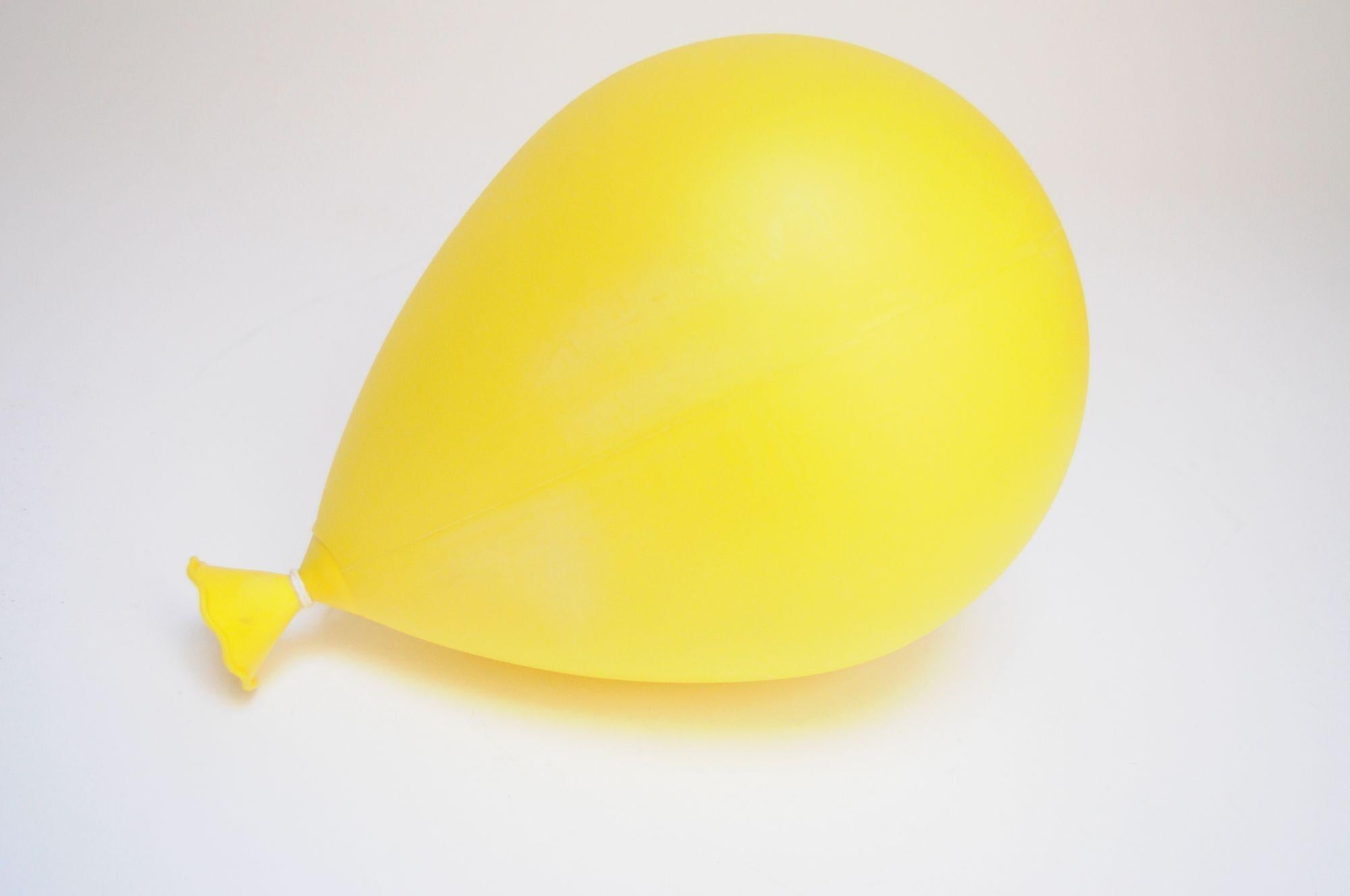 Glass Vintage Italian Yellow Balloon Table Lamp / Sconce by Yves Christin for Bilumen