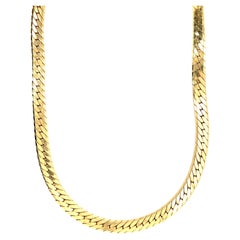 Vintage Italian 14 Karat Yellow Gold Curblink Necklace