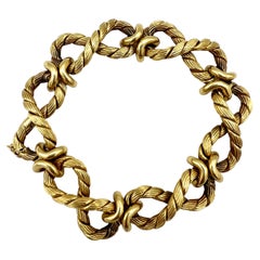 Vintage Italian Yellow Gold Link Bracelet