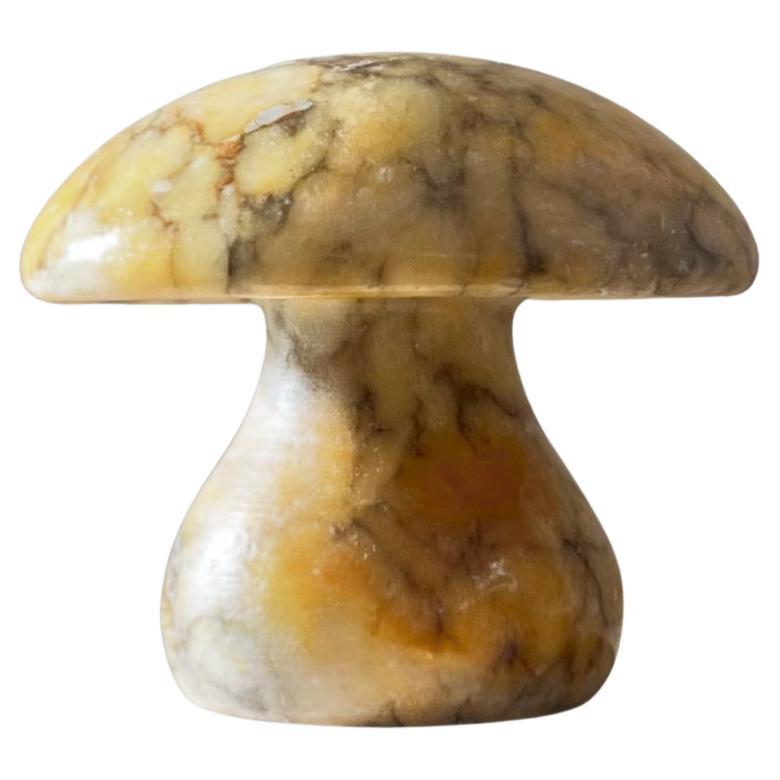 Vintage Italian yellow marble mushroom, 1960s