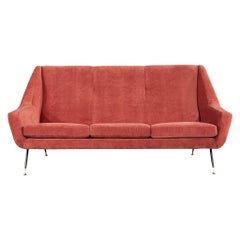 Vintage Italian Zanuso Style Mid-Century Modern Settee