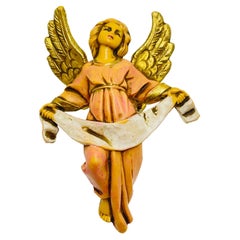 Vintage ITALY 1990 signed unique angel brooch