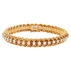 Armband aus 18 Karat Gelbgold mit 2,5 Karat Diamanten, Italien, Vintage