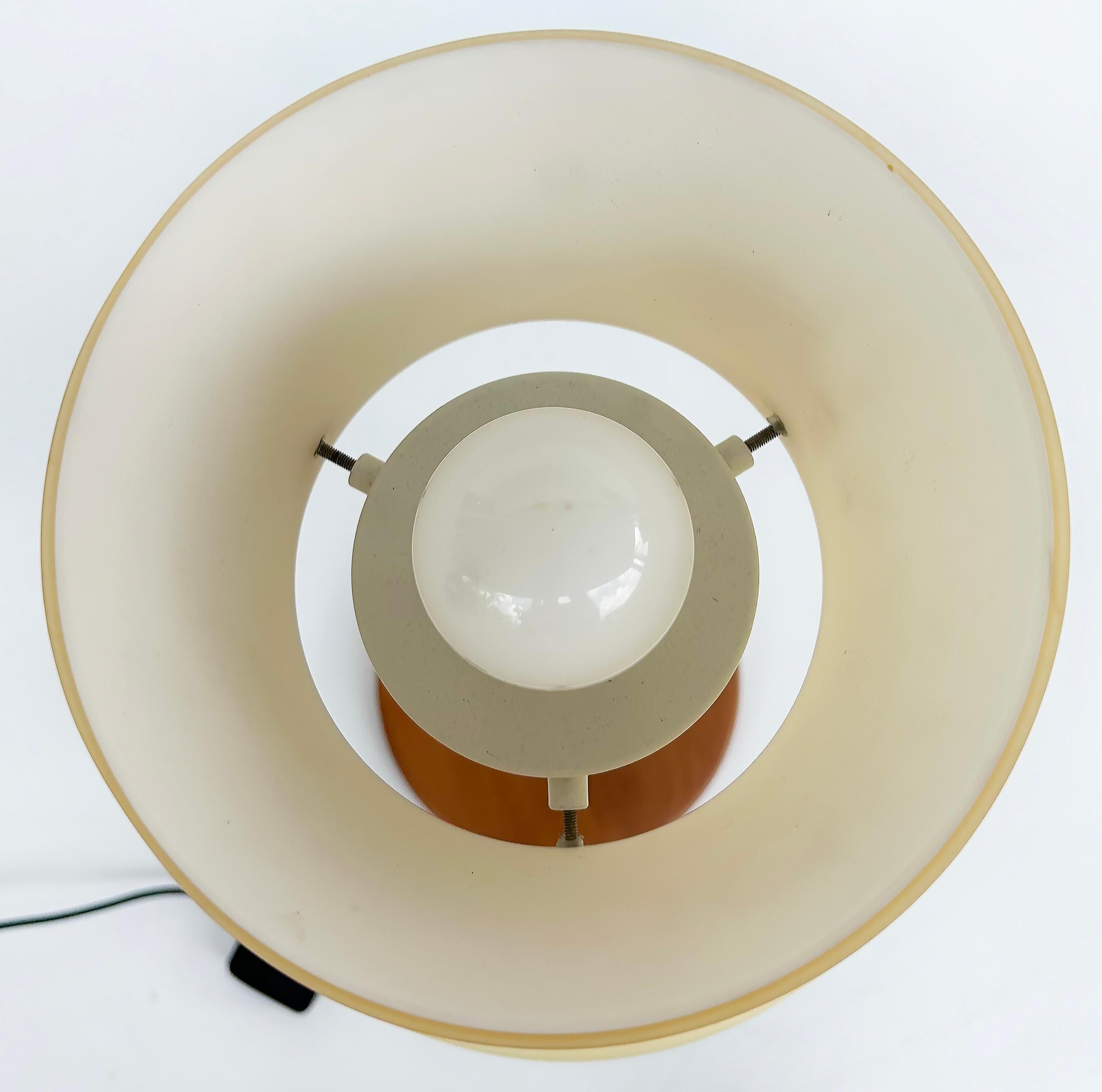 Vintage ITRE Murano Venezia Muranoglas Tischlampe in Holz, 