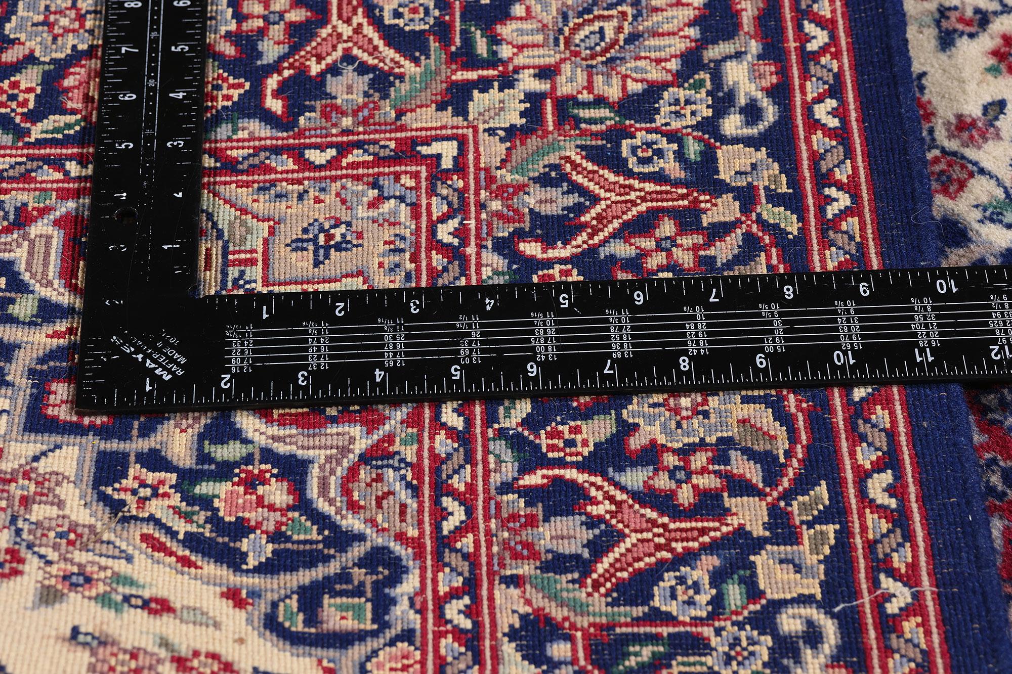 Vintage Ivory Chinese Tabriz Rug with Traditional Style For Sale 2