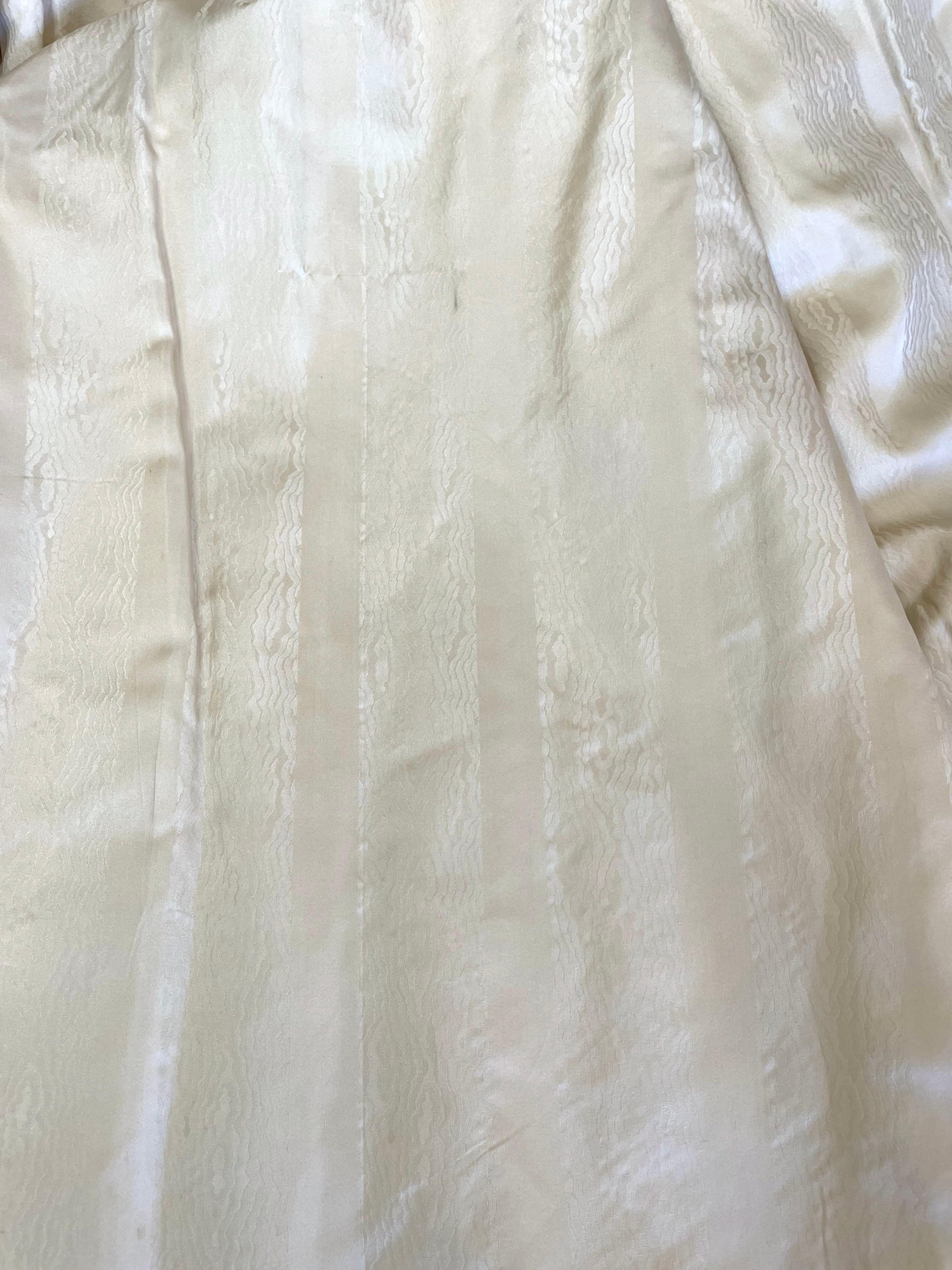 Ivory Mink Coat Classic Cut Double Breasted Jacket For Sale 6