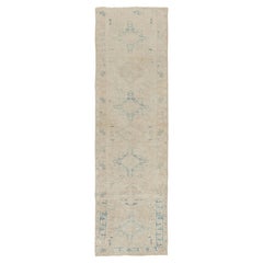 Vintage Ivory Persian Heriz Runner 2'6 X 7'11