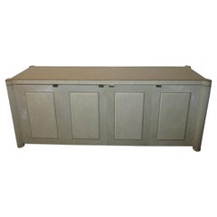 Elfenbeinfarbenes Sideboard aus geteiltem Bambus