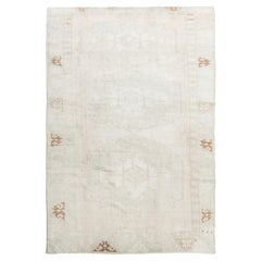 Vintage Elfenbein gedämpft türkischen Oushak Läufer Teppich 4
2 X 11
8