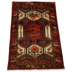 Vintage Ivory Tribal Rug, circa 1940