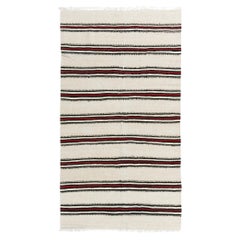 Vintage Ivory Turkish Kilim Area Rug 4'8 X 8'4