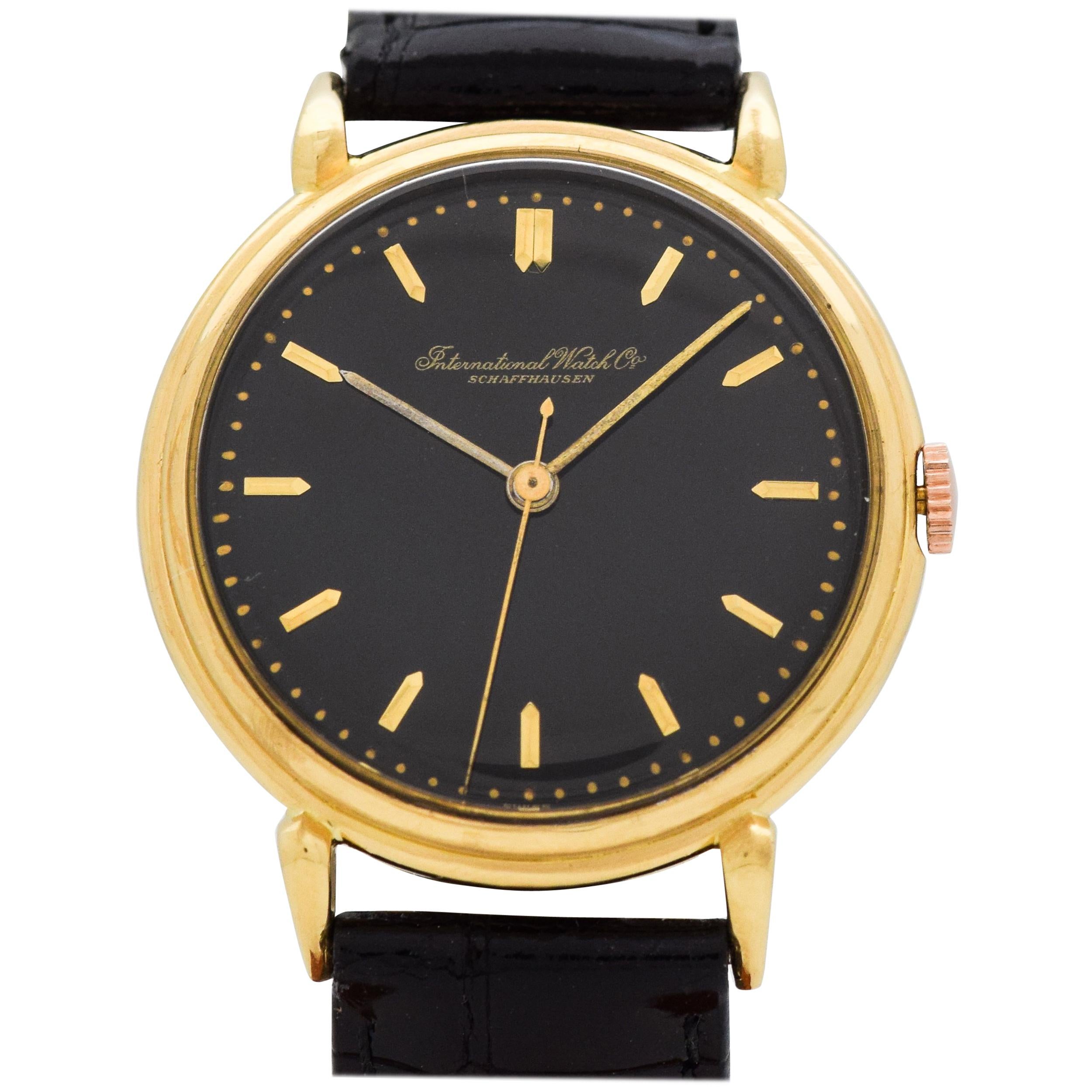 Vintage IWC 18 Karat Yellow Gold Watch, 1948 For Sale