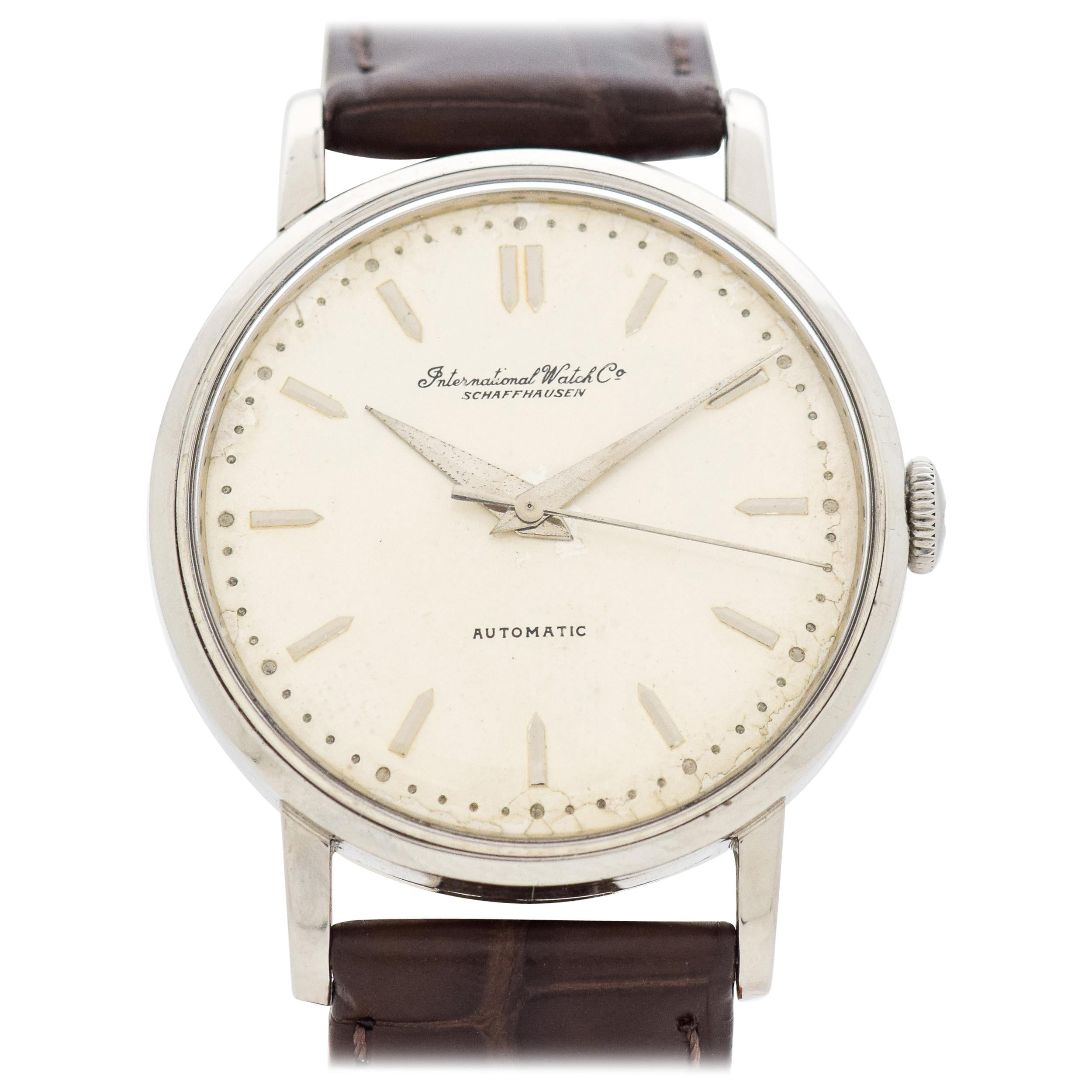 Vintage IWC Automatic Stainless Steel Watch, 1960 For Sale