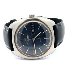 Vintage IWC Electronic 12j Tuning Fork Day Date 37mm Steel Watch Caliber 160