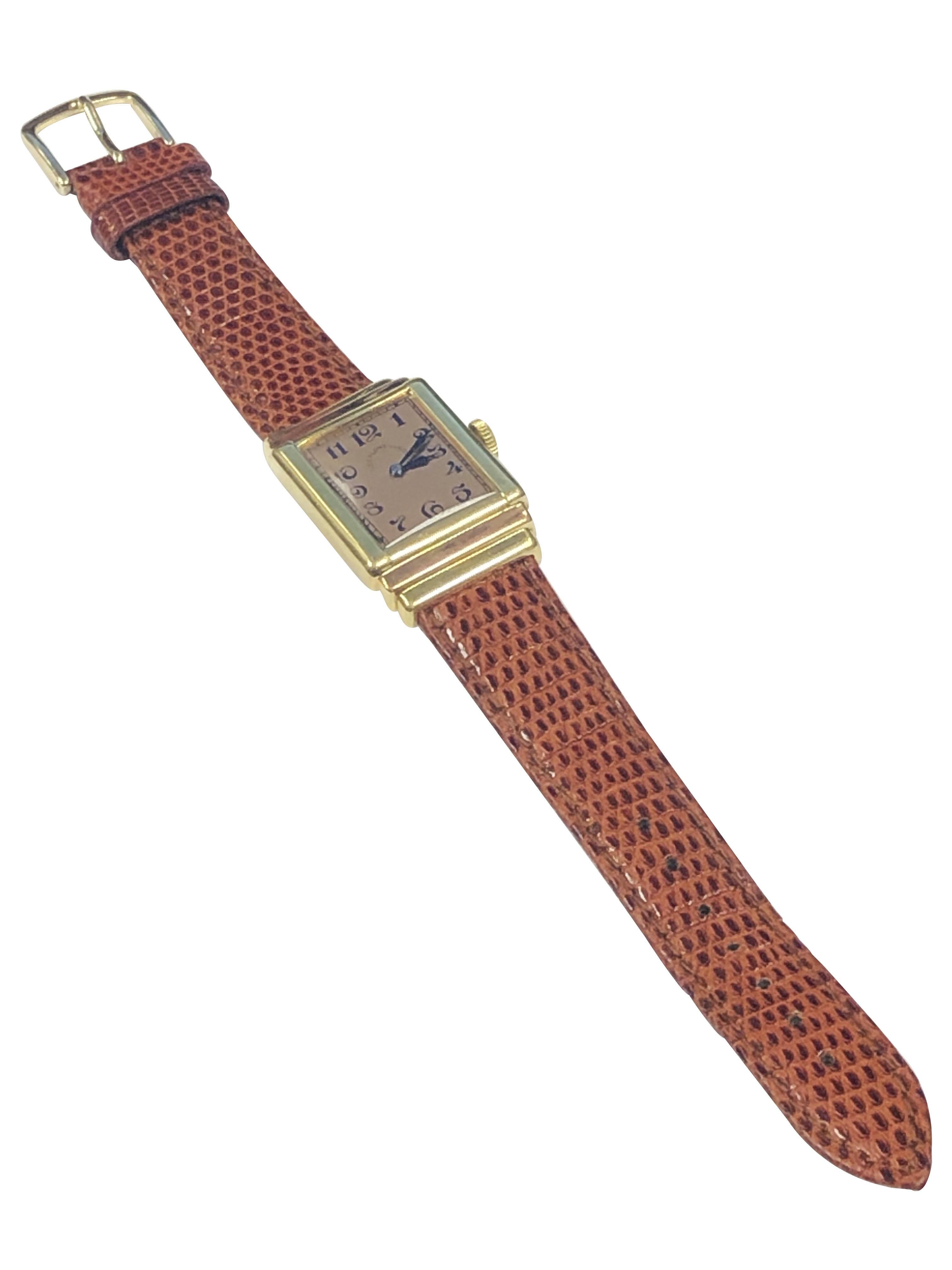 Vintage I.W.C. pour J.E. Montre-bracelet mécanique Greene & Greene Greene en vente 2