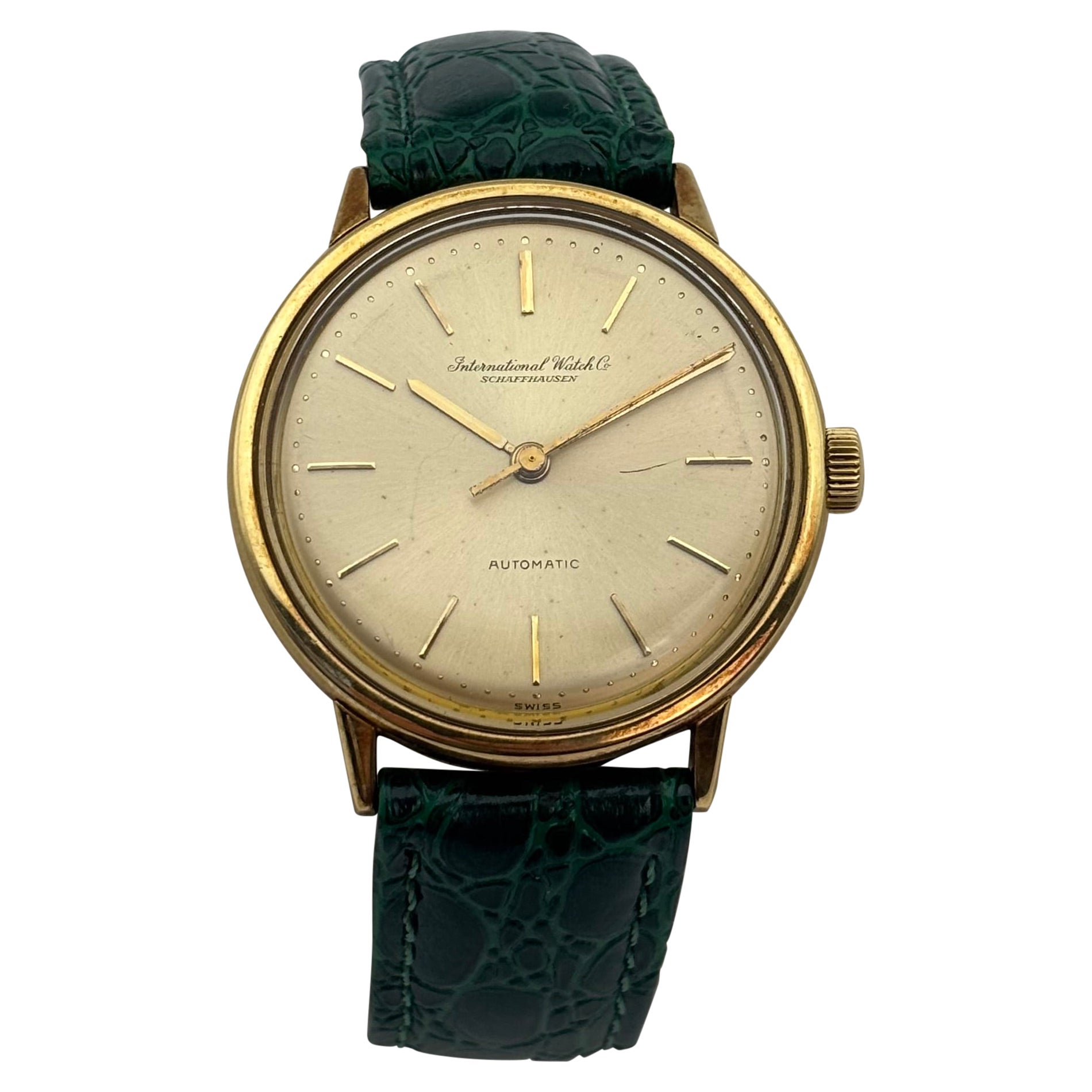 Vintage IWC International Watch Co. 18k Yellow Gold Minimalist Automatic Dress W