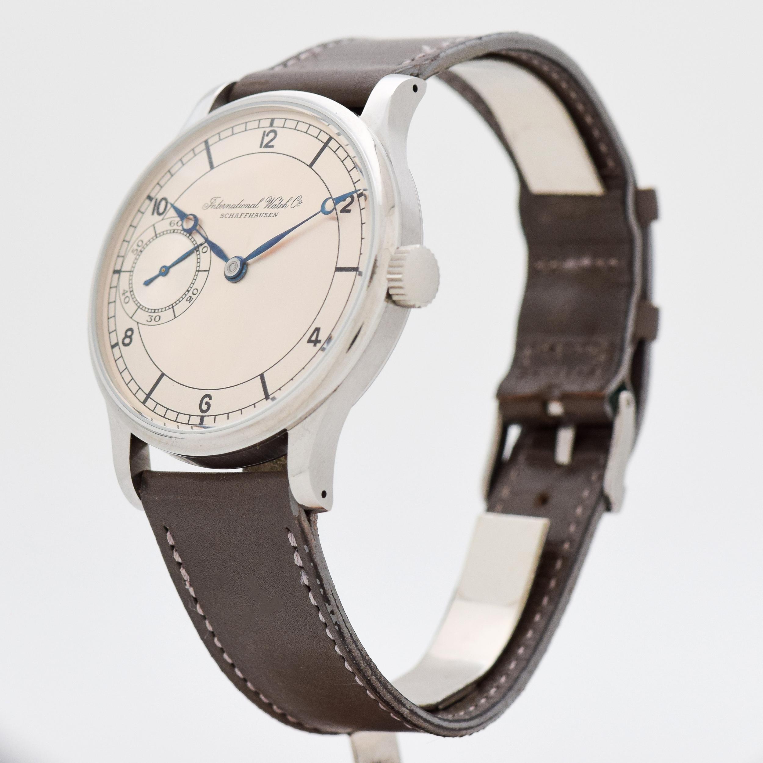 Vintage IWC Pocket Watch Conversion to Wristwatch in Stainless Steel, 1926 In Excellent Condition In Beverly Hills, CA