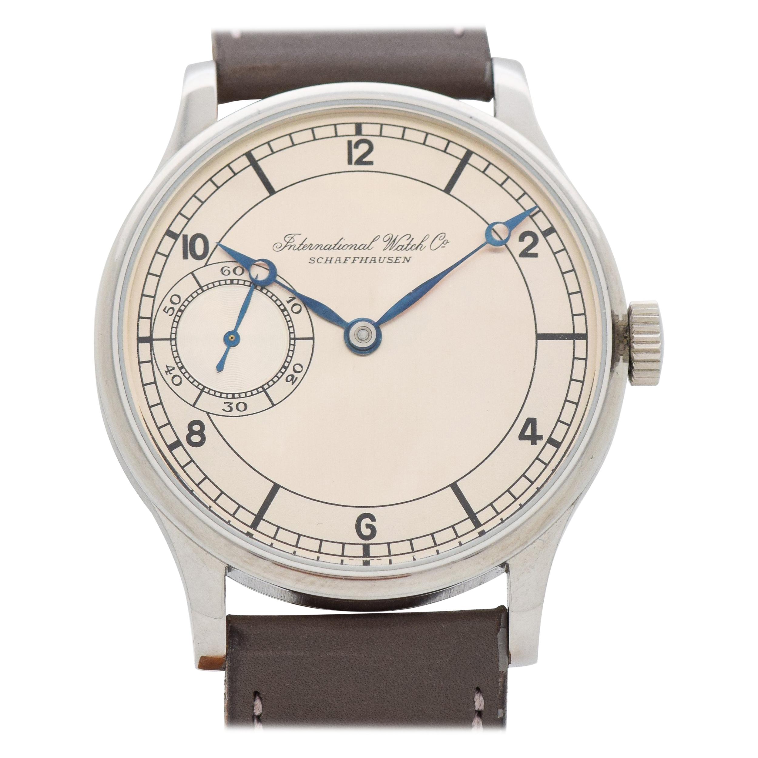 Vintage IWC Pocket Watch Conversion to Wristwatch in Stainless Steel, 1926