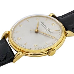 Vintage IWC Schaffhausen Yellow Gold Manual Wind Wrist Watch