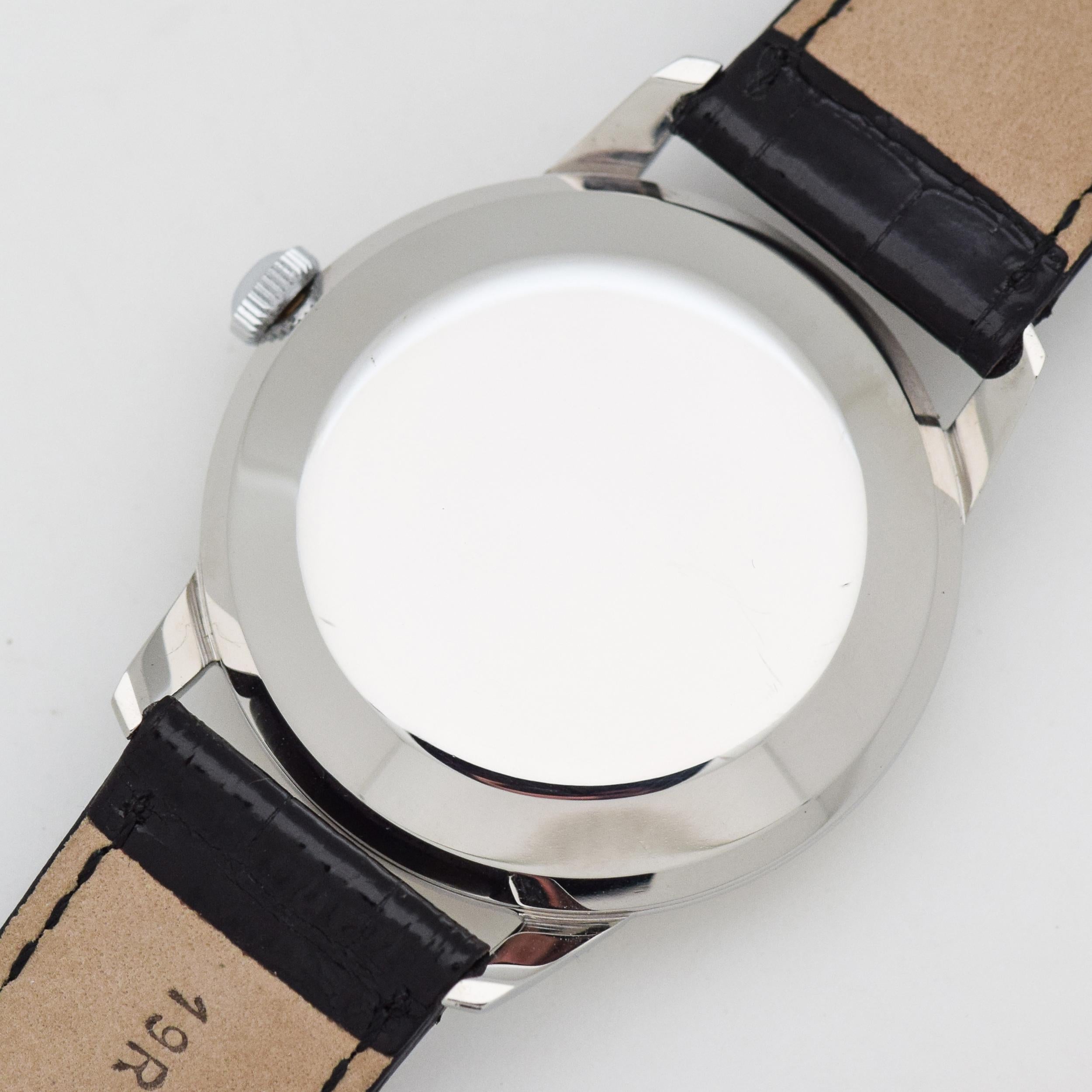 Vintage IWC Stainless Steel Watch, 1957 In Excellent Condition For Sale In Beverly Hills, CA