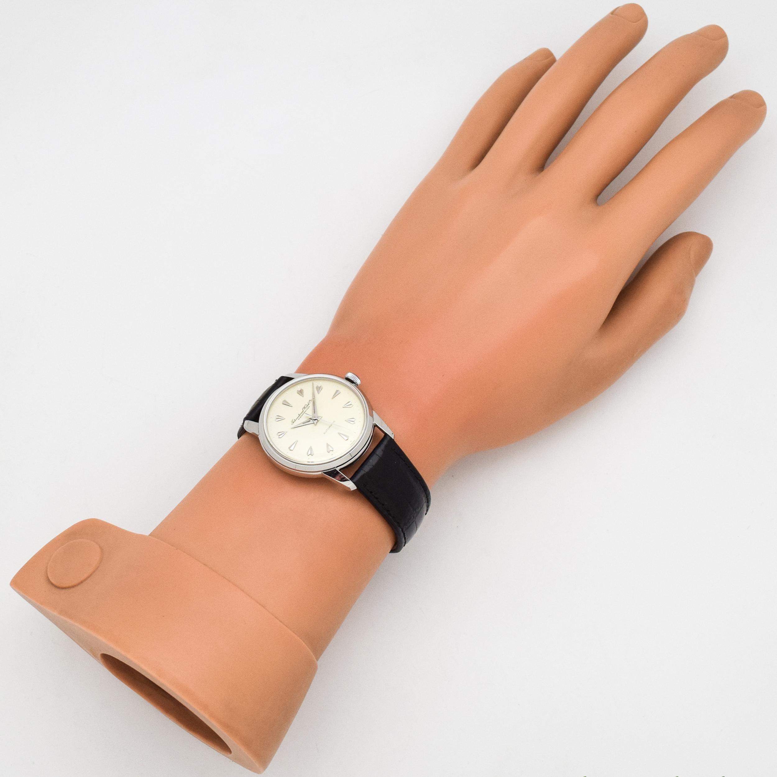 Vintage IWC Stainless Steel Watch, 1957 For Sale 2