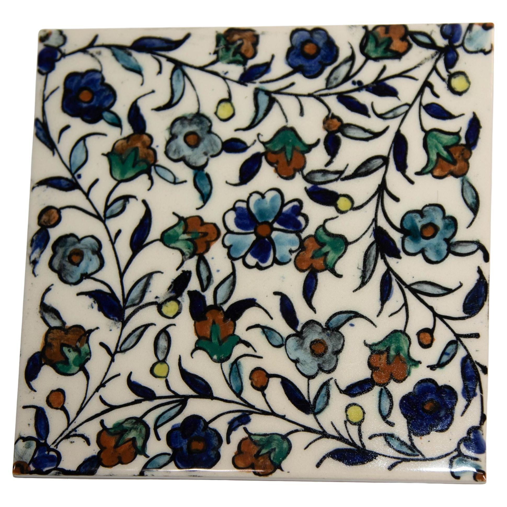 Vintage Iznik Islamic Porcelain Tiles Hand painted Set of 35 Tiles