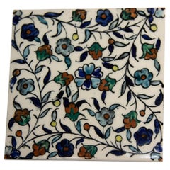 Vintage Iznik Islamic Porcelain Tiles Hand painted Set of 35 Tiles