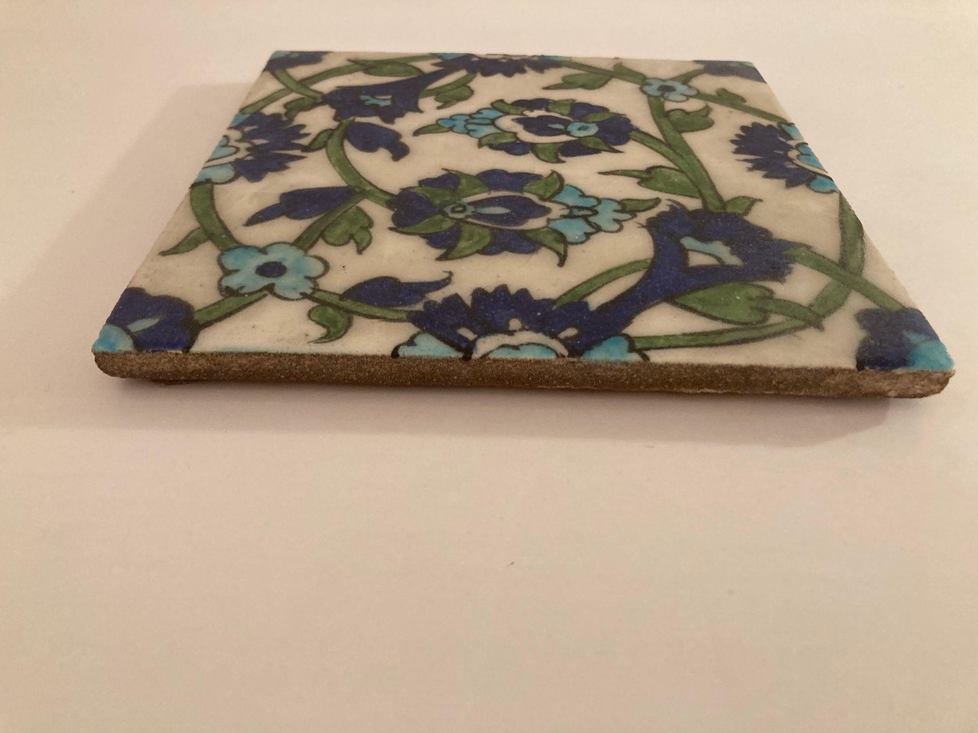 Turkish Vintage Iznik Topkapi Ceramic Tile Handcrafted in Turkey