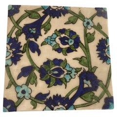 Vintage Iznik Topkapi Ceramic Tile Handcrafted in Turkey