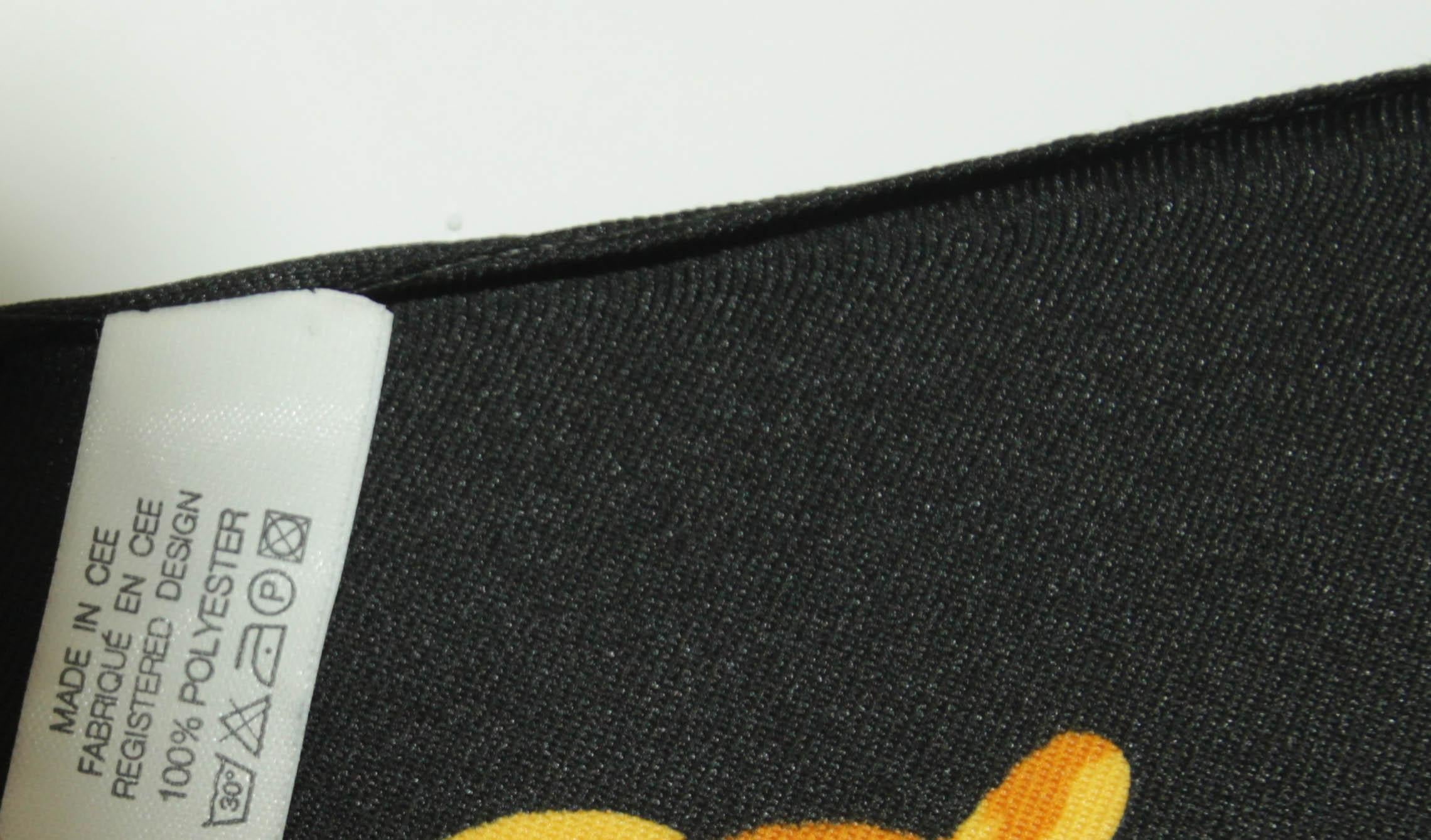Vintage J. Mico Sancho Paris Scarf with Chain Motif Black & Gold 1980s For Sale 11