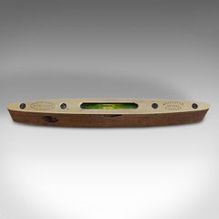 Vintage J. Rabone Spirit Level, English, Rosewood, Brass, Torpedo, circa 1950