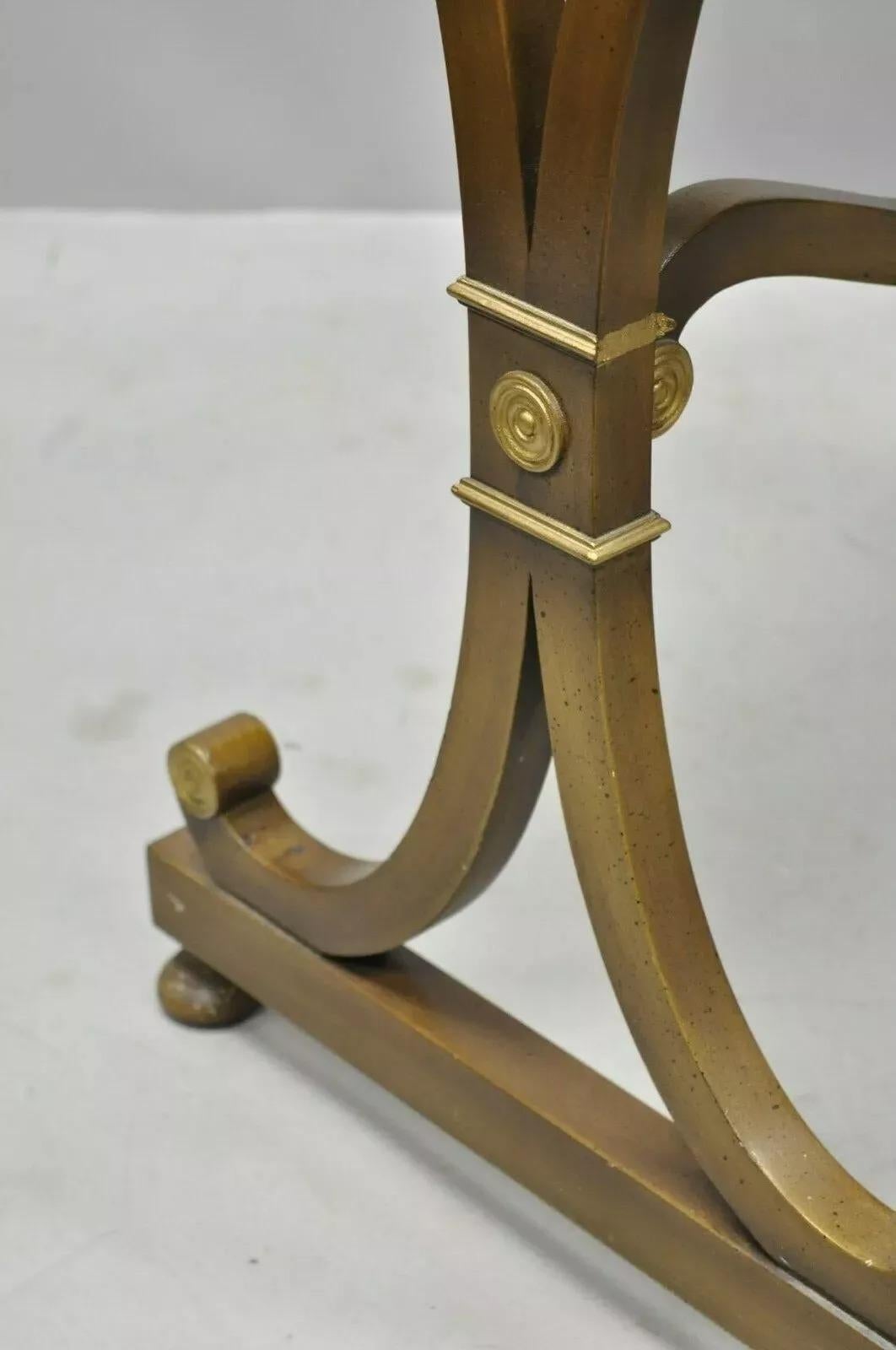 Vintage J. Zonon Regency Style X-Frame Mahogany Side Lamp Tables - a Pair en vente 5
