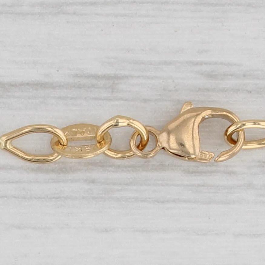 Vintage Jabel GIA 1.37ct Round Solitaire Diamond Pendant Necklace 18k Gold 17.7