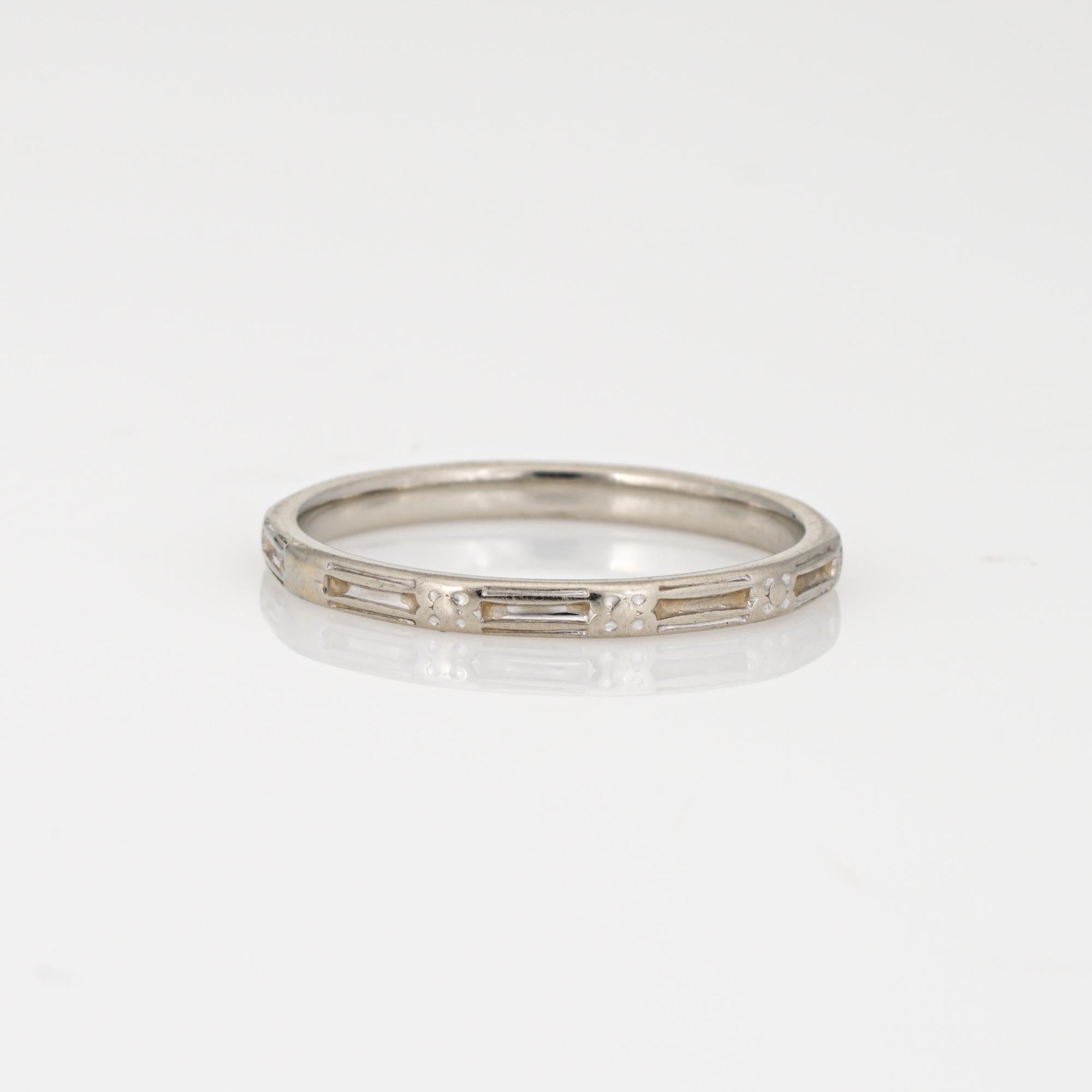 Jabel-Hochzeitsring Gr. 6 aus 18k Weißgold mit feinem Schmuck im Zustand „Gut“ in Torrance, CA