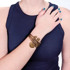 Brazalete vintage de bronce fundido Jack Boyd Brutalista