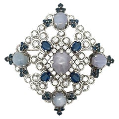 Star Sapphire Brooches