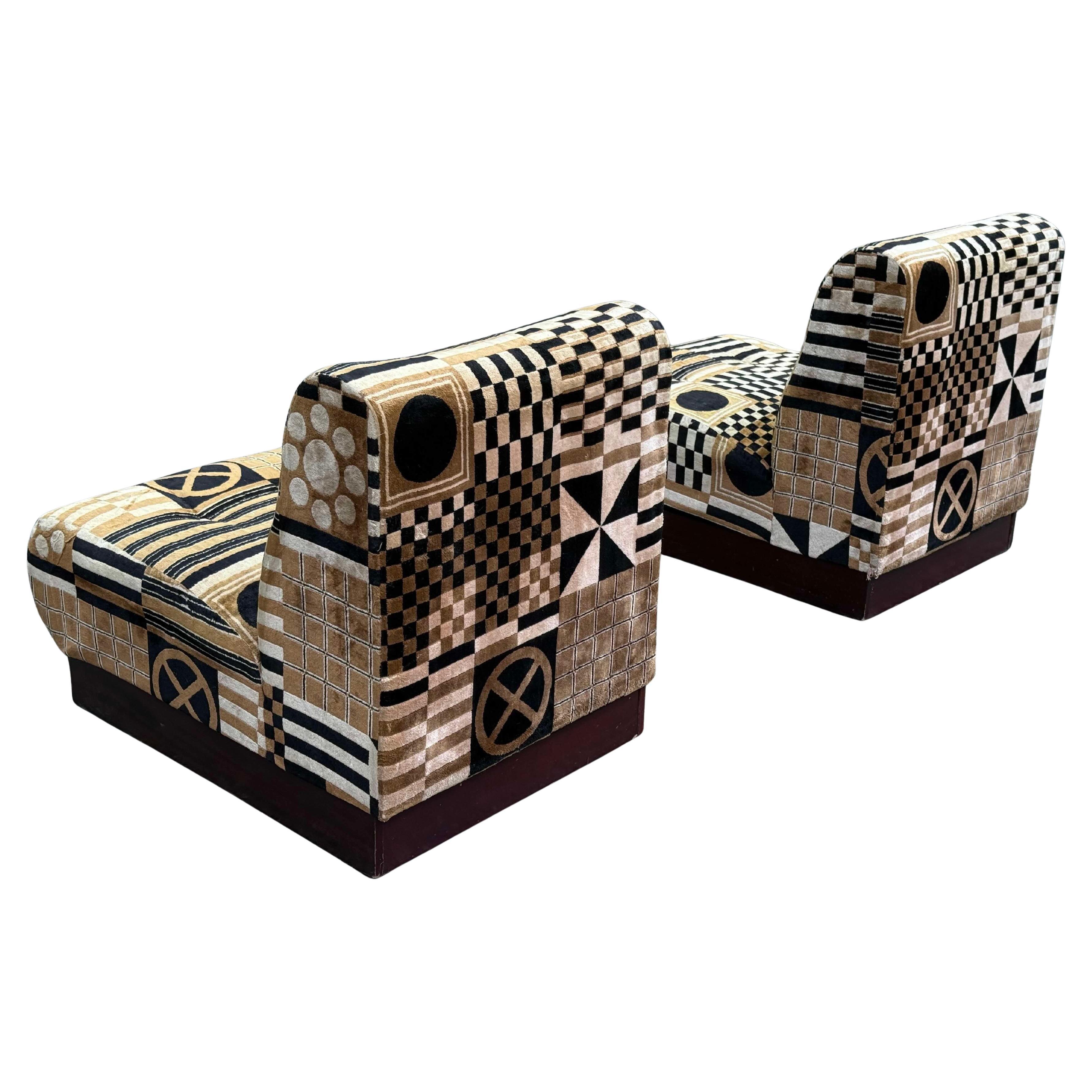 Vintage Jack Lenor Larsen Lounge Chairs - Circa 1960s