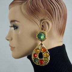 Pendientes Macizos de Cabujón Multicolor Barroco Vintage JACKY DE G