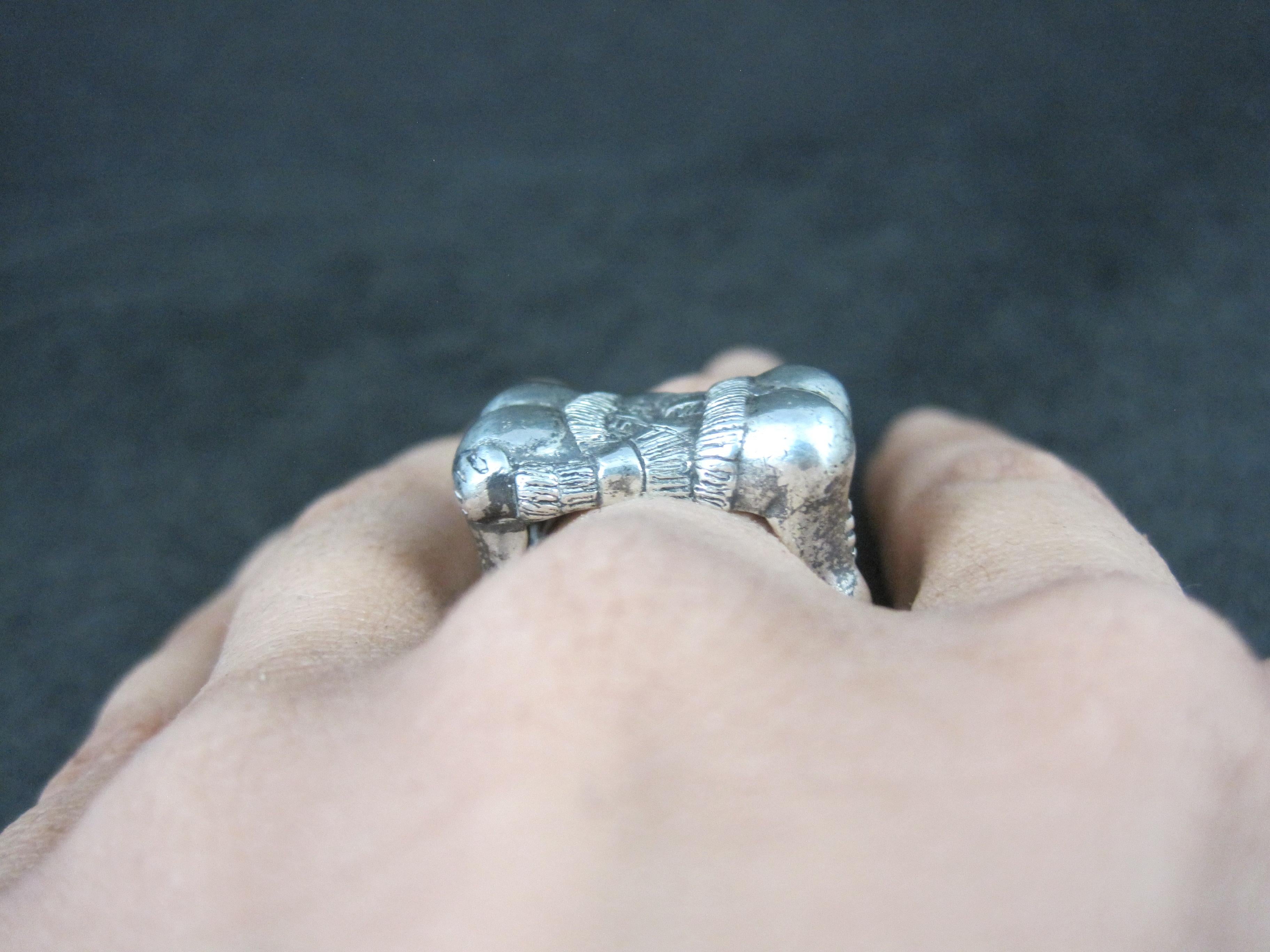 Anello Vintage By Jaclyn Davidson Sculptural Storyteller Taglia 6 Edizione Limitata 1977 in vendita 9
