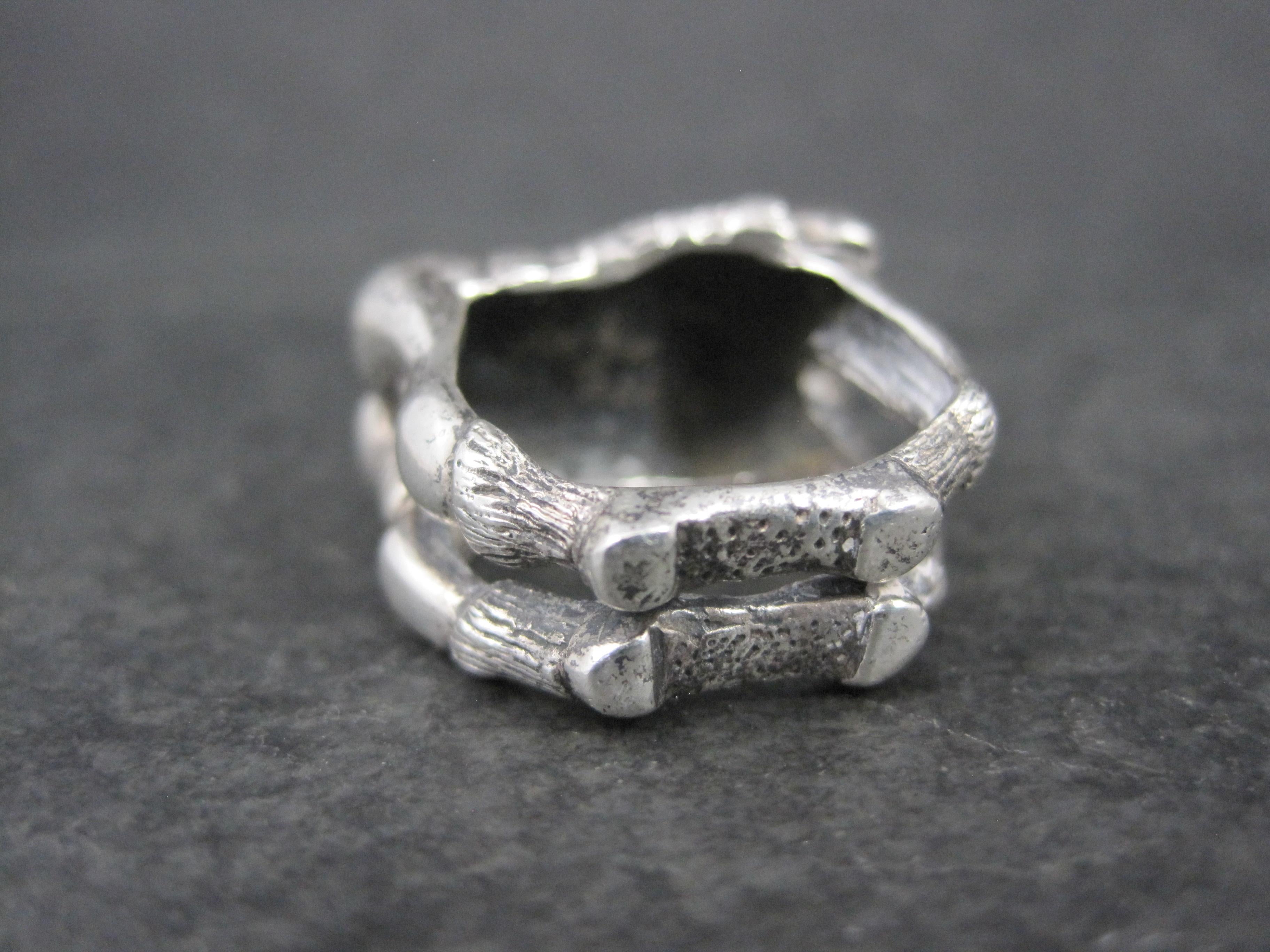 Anello Vintage By Jaclyn Davidson Sculptural Storyteller Taglia 6 Edizione Limitata 1977 in vendita 1