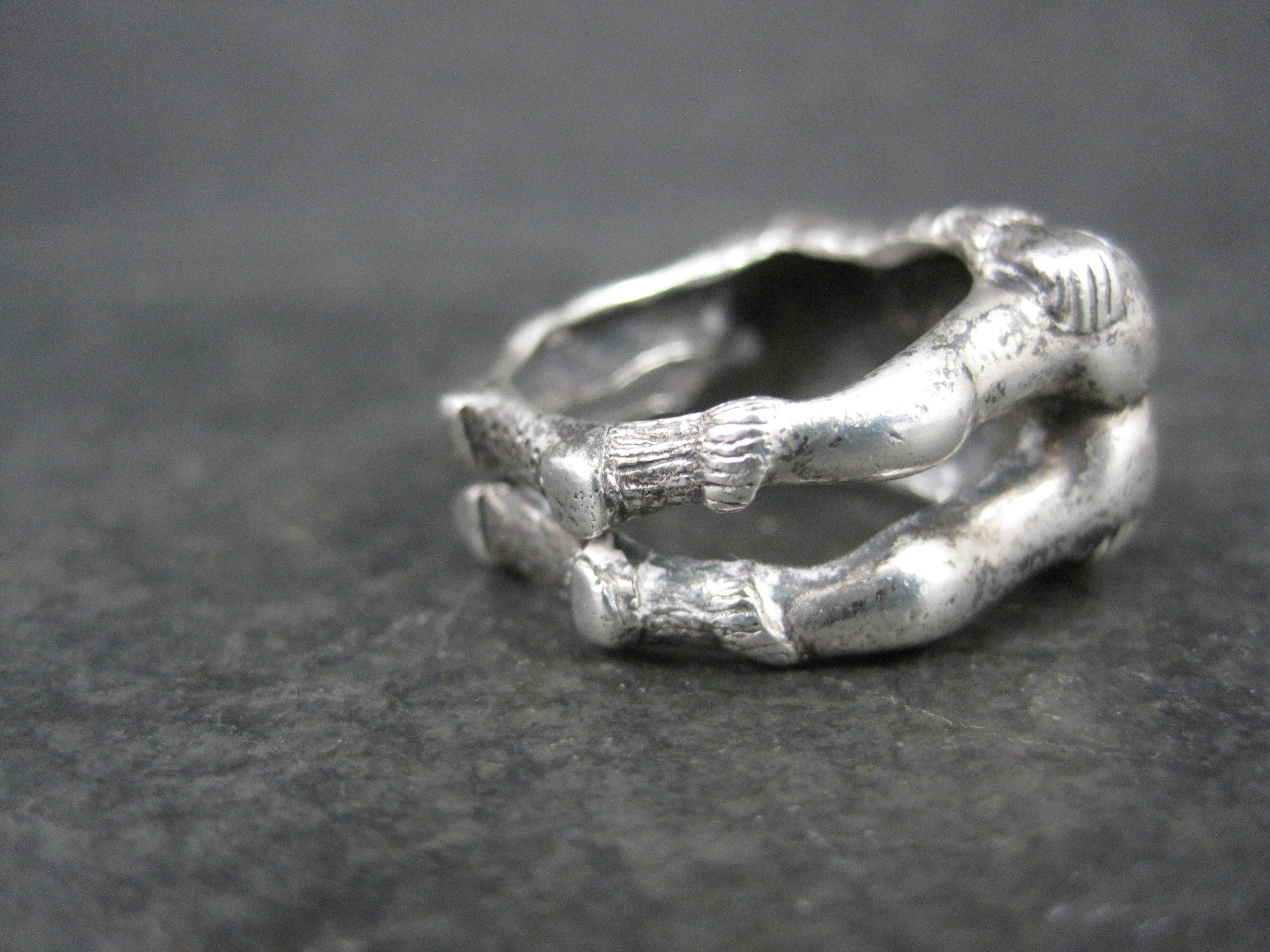 Anello Vintage By Jaclyn Davidson Sculptural Storyteller Taglia 6 Edizione Limitata 1977 in vendita 2